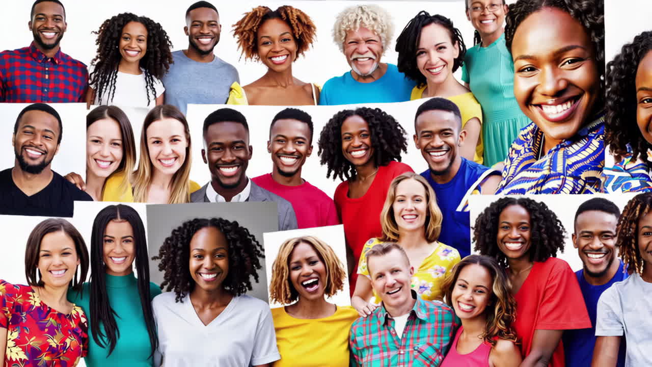 Diverse Portraits of Happy People
