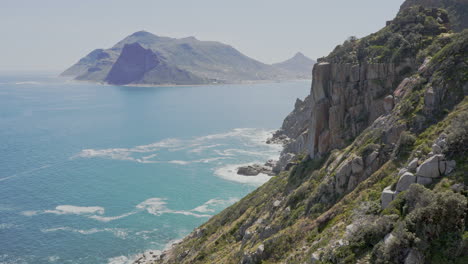 chapman's peak dirve, with a view of hout bay, cape town, south africa