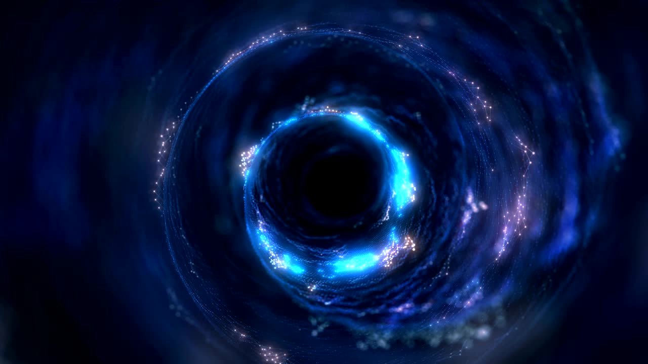 un bucle de fondo animado en 4k con elementos de audio. una onda digital abstracta en 3d.