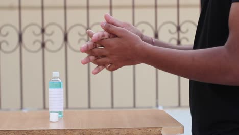 young asian boy applying sanitizer on hands, global epidemic recovered from virus concept of health and safety life, n1h1 corona virus, virus protection, pandemic in world