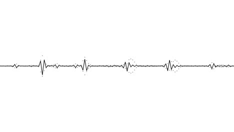 efecto de visualización de audio en blanco sobre negro
