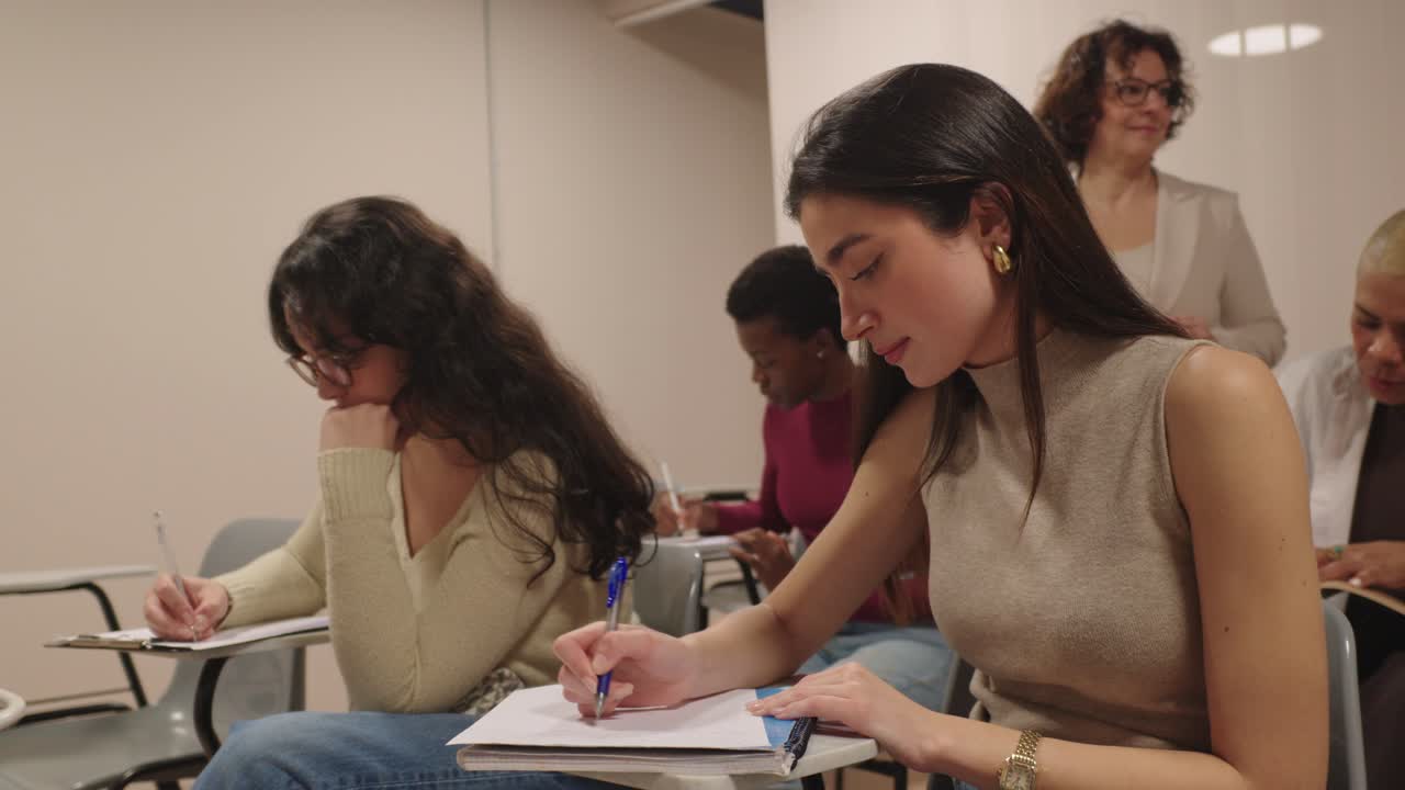 Classroom with students taking notes