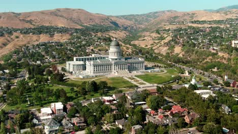 close up of the utah state capitol on the hill