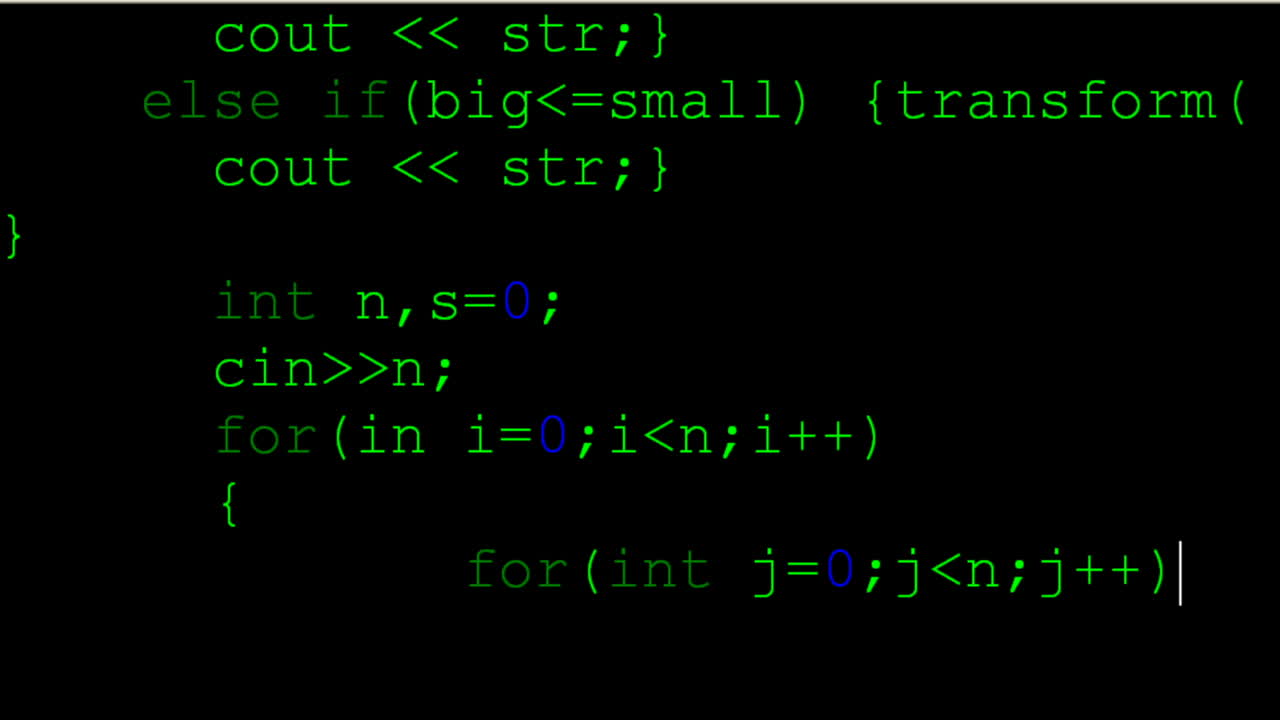 Source code on the monitor screen. Source code