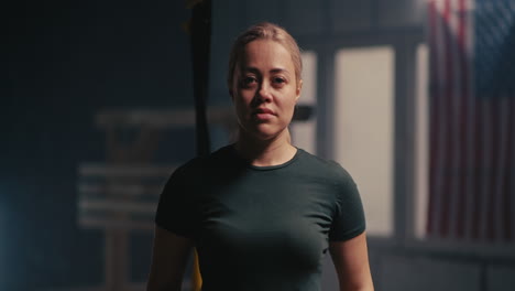 portrait of a woman soldier