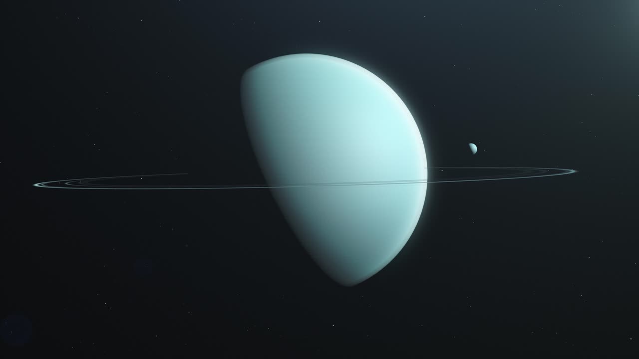 우라누스 행성과 태양 주위의  ⁇ 도