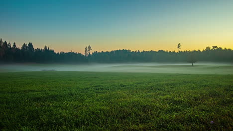 Time-lapse-of-dense-fog-moving-across-the