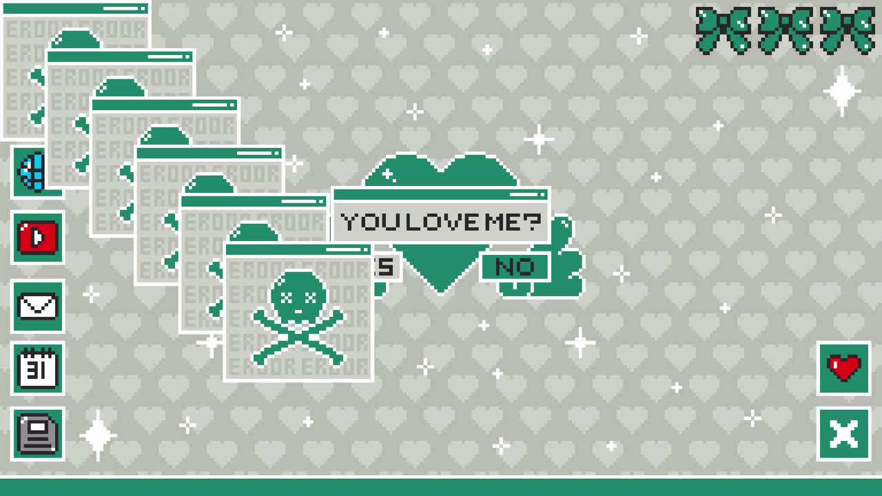 Pixel Art Love Confession: When 'No' Leads to a Desktop Error