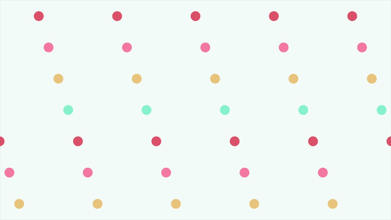 Padrão Animado de Bolinhas Coloridas em Fundo Branco