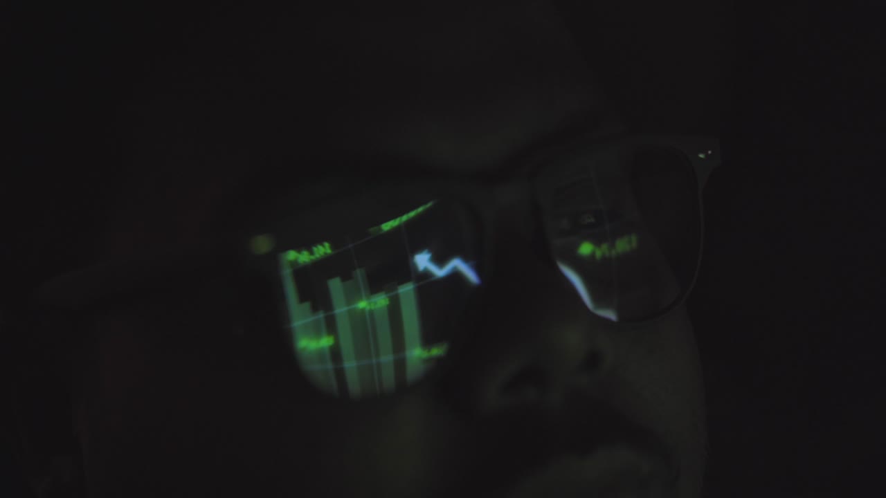 pantalla de visualización del mercado de valores en el primer plano de los espectáculos voew