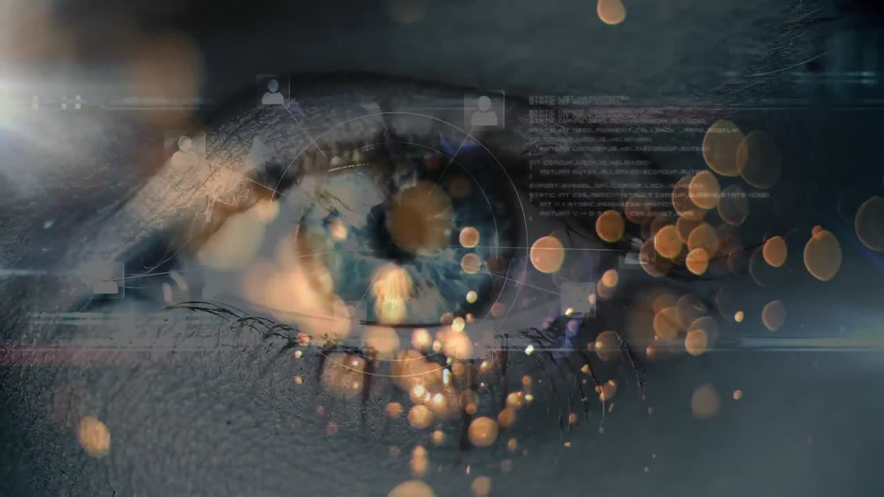 apertura y enfoque del ojo femenino