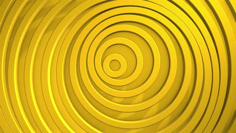 abstract pattern of circles with the effect of displacement. yellow clean rings animation. abstract background for business presentation. seamless loop 4k 3d render.