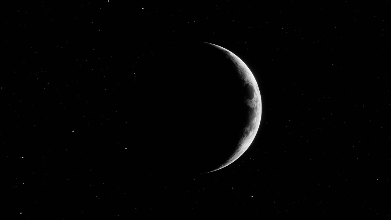 Premium stock video - Phases of the moon viewed from planet earth