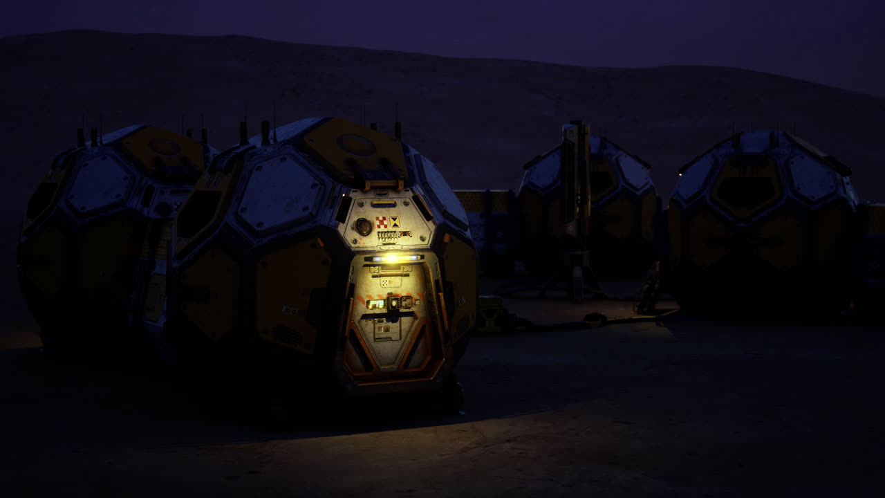 Exploration habitats on mars during twilight hours in the distant future