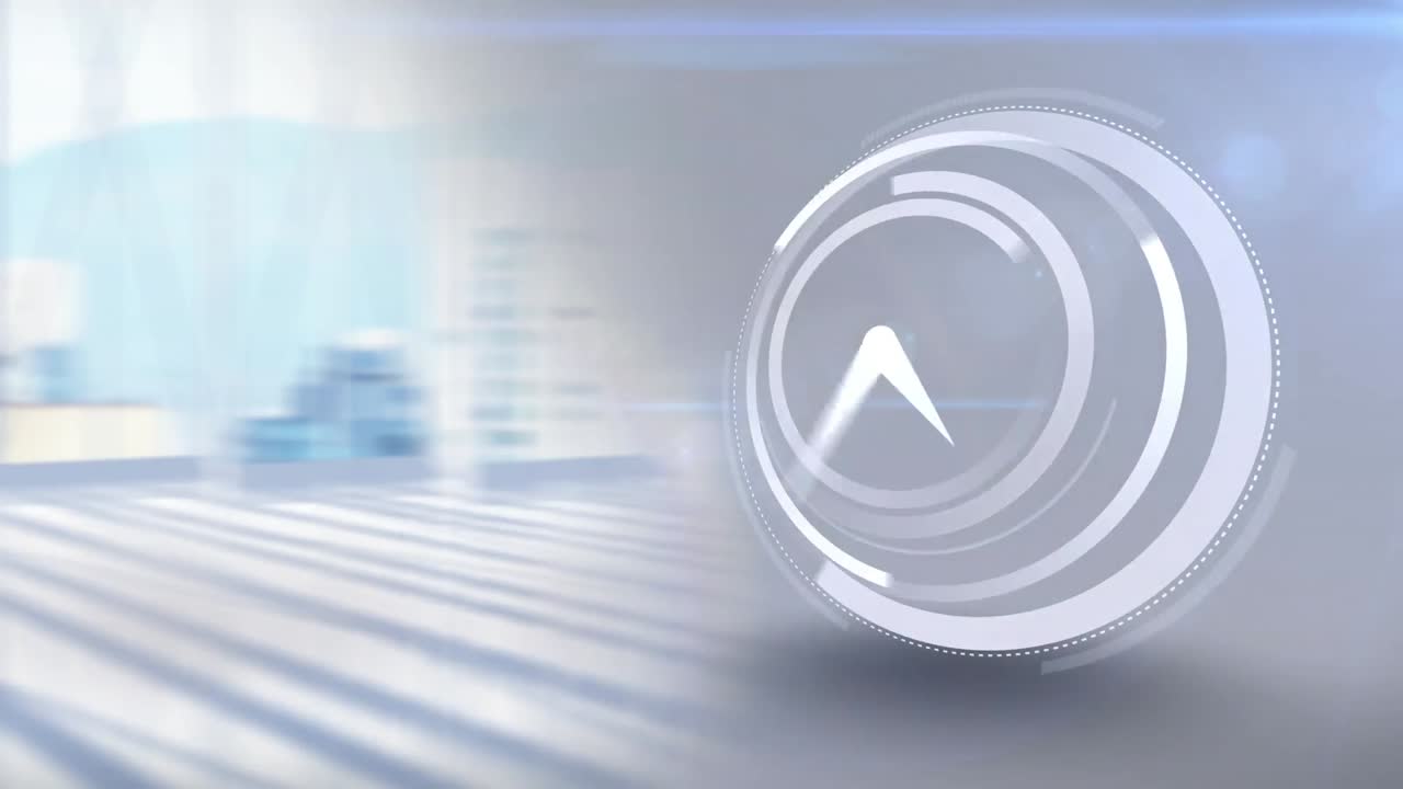 도로 교통과 도시 풍경 위로 움직이는 시계의 애니메이션