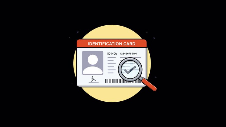 Verifikasi Kartu Identitas dengan Animasi Kaca Pembesar