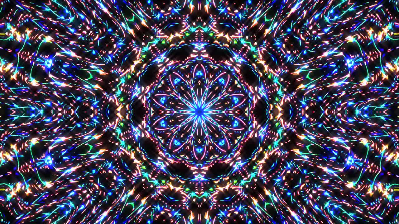 hermosas líneas abstractas brillando luz brillante conjunto suave rojo azul movimiento de color en fondo negro