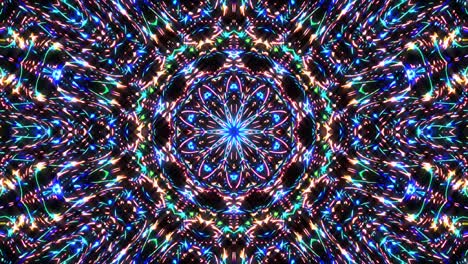 hermosas líneas abstractas brillando luz brillante conjunto suave rojo azul movimiento de color en fondo negro
