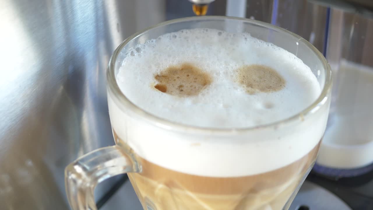 Making a Latte with a Coffee Machine