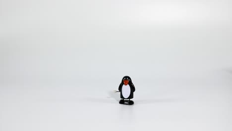 lone penguin waddles over a snowy expanse