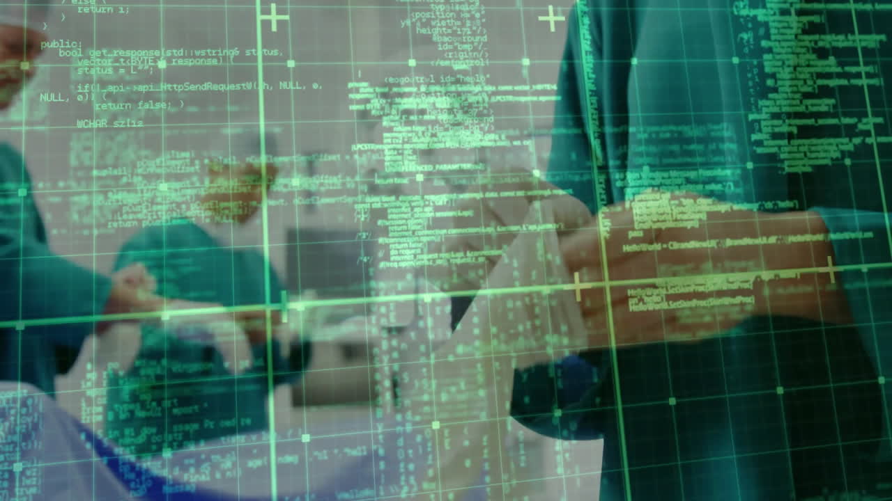 animación del procesamiento de datos en diversos cirujanos