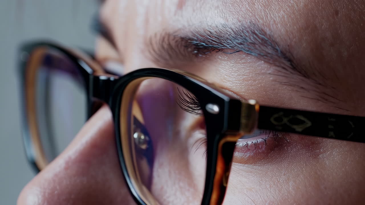 primer plano de una persona que lleva gafas