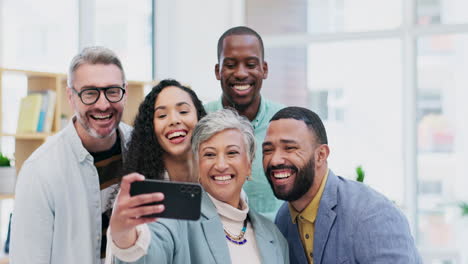 happy creative group, selfie