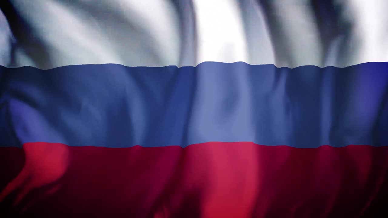 animación de la bandera de rusia que ondea