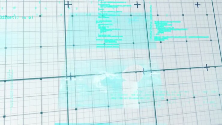 Animation of data processing over grid