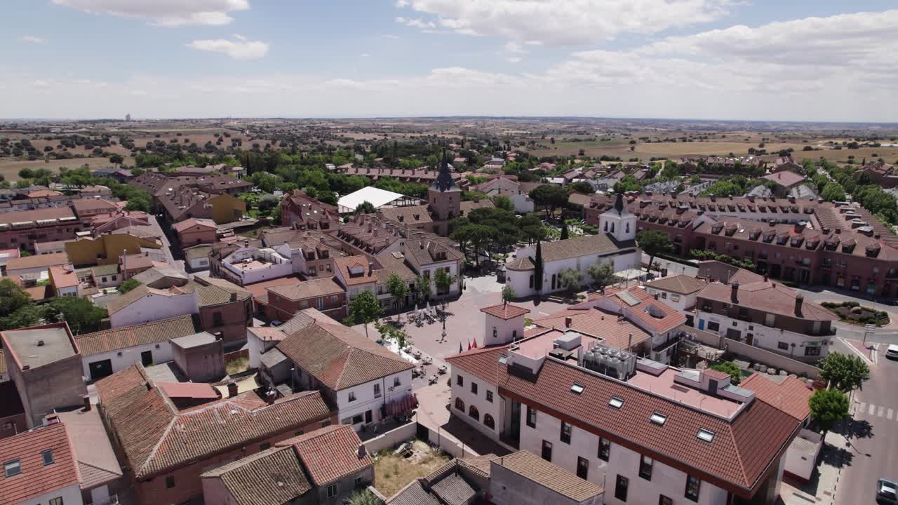 vista aérea de sevilla la nueva y la plaza de españa