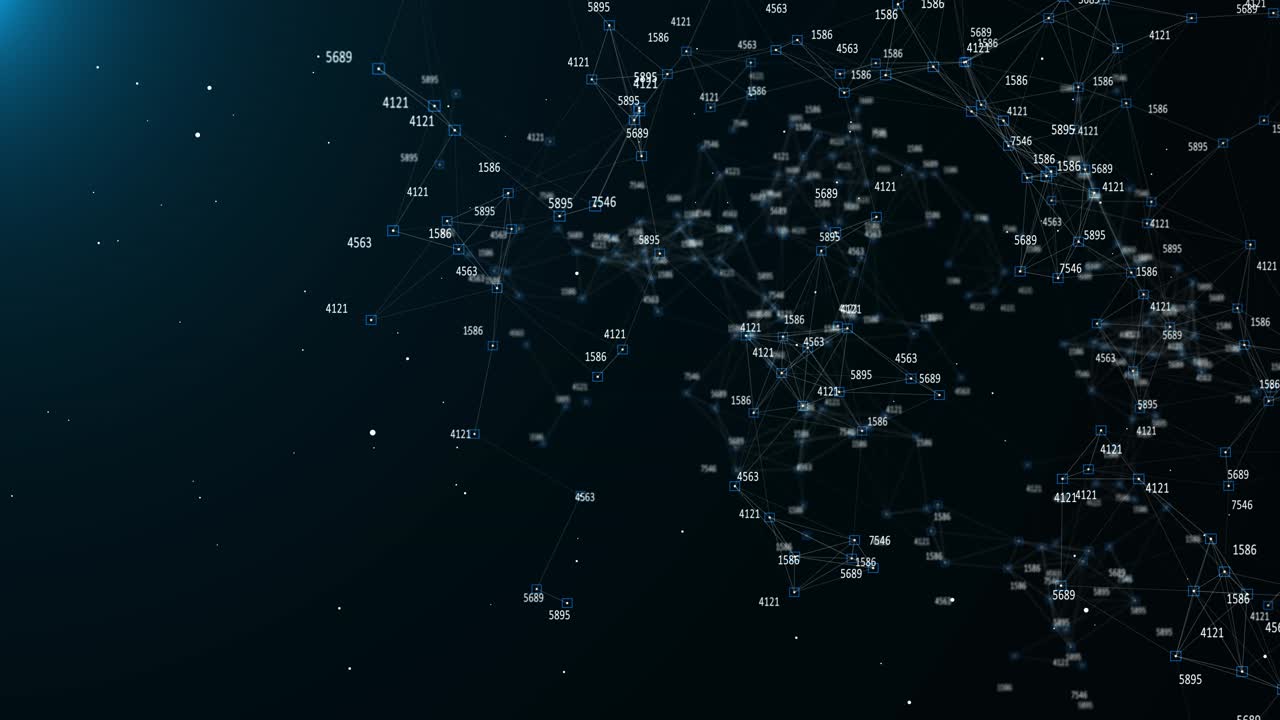 Cyber digital numbers cyberspace matrix numbers rain deep dive digital data network connections