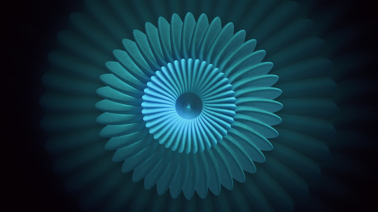 Abstract Blue Flower Design