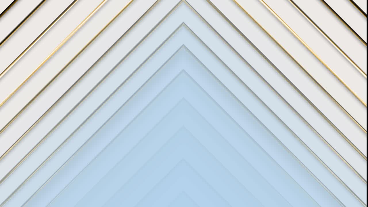 Geometric Abstract Background with Gold Lines and Light Blue