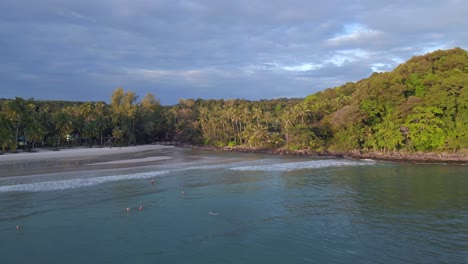 Almost-empty-sandy-beach-at-back-packer-paradise