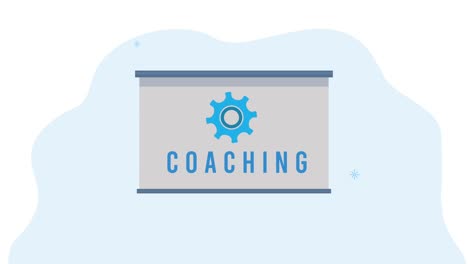 coaching lettering with paperboard animation