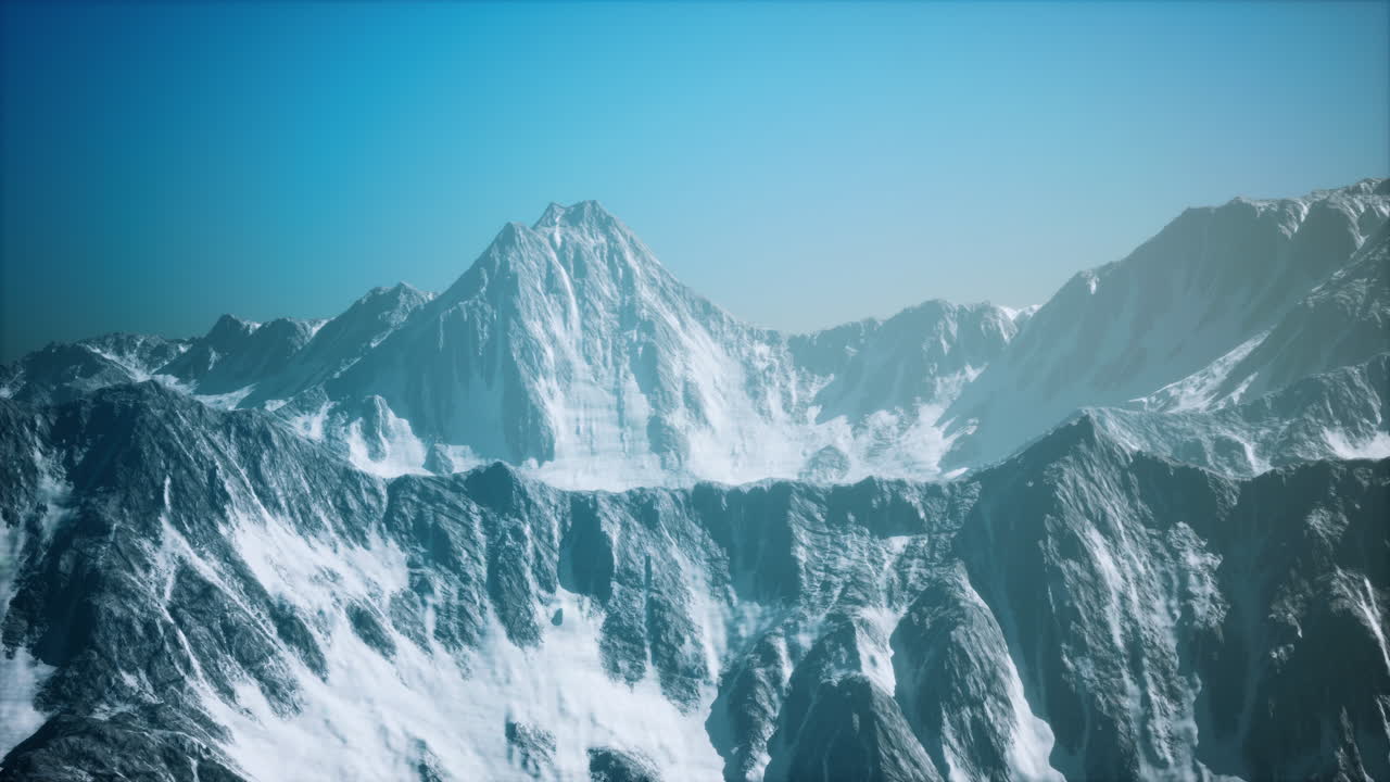 grandes picos de montaña en un día soleado