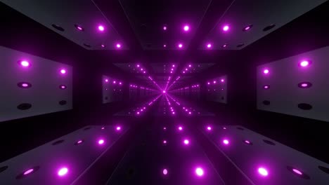 glowing purple neon tunnel 3d rendering