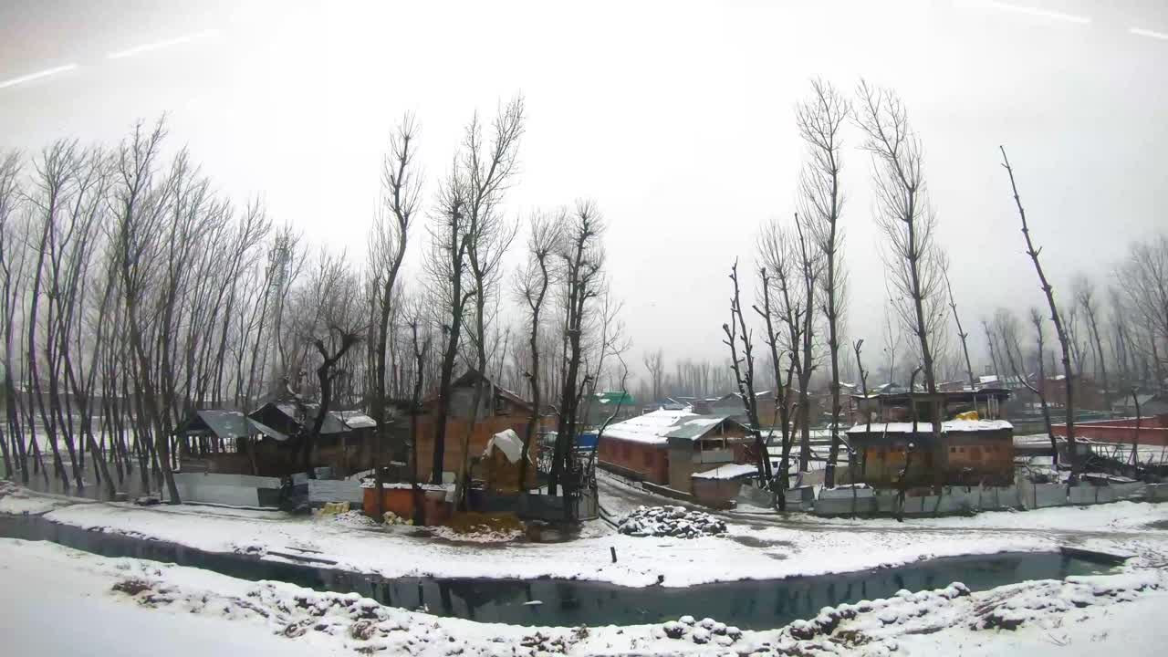 Indian Railway Journey with Snowfall in Kashmir Valley, srinagar, badgam, banihal, anantnag railway station