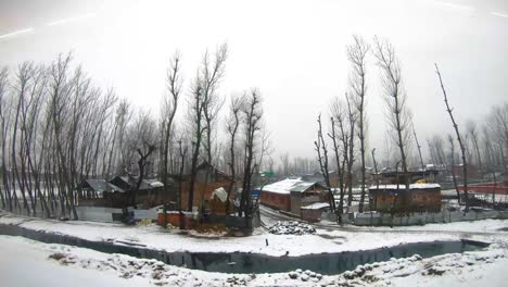 indian railway journey with snowfall in kashmir valley, srinagar, badgam, banihal, anantnag railway station