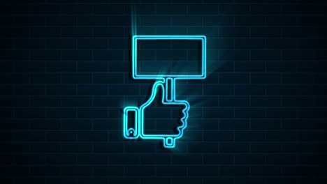 diseño de iconos de neón de redes sociales aislados en fondo oscuro. iconos web de esquema. gráficos en movimiento.