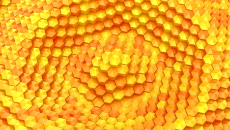 los hexágonos formaron una onda