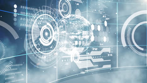 animation of scope scanning and data processing over digital screen