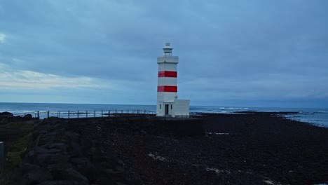 beautiful view of a picturesque lighthouse in iceland