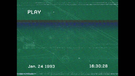 Animation of interference over network of connections with data processing on green background