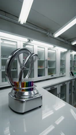 modern laboratory interior with test equipment
