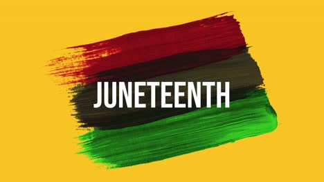 juneteenth bandera pincel trazas uno a la vez con letras