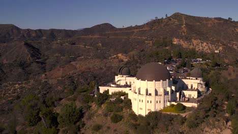 aerial view of the griffith observatory in los angeles california