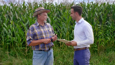 conversation between farmer and businessman