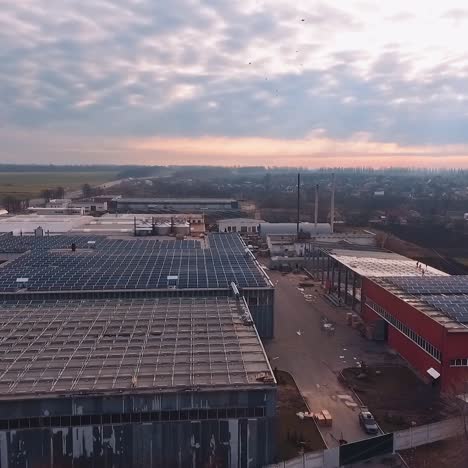 solar panels on the roof