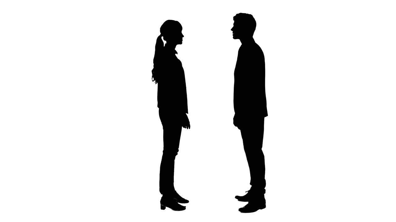 ⁇  배경과 함께 손을 흔들고 있는 사업가들의 그림자